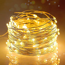 Carica l'immagine nel visualizzatore di Gallery, owwasd [2 pezzi Catena luminosa solare per esterni, 14 m, 120 LED, per esterni, resistente alle intemperie, per balcone, alberi, terrazze, matrimoni, feste, giardino (Bianco caldo)