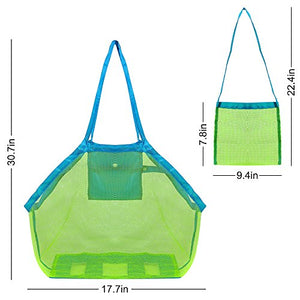 FineGood Borsa Sacchetto Rete Grande Portatile Porta Giochi Palle Spiaggia,...