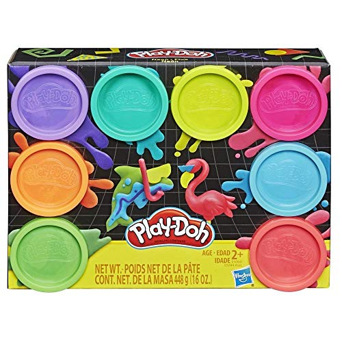 Hasbro Play-Doh 8 Pack Neon, 8 Barattoli - Ilgrandebazar
