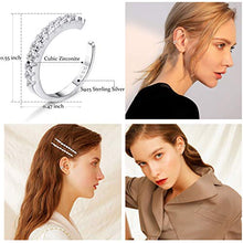 Carica l&#39;immagine nel visualizzatore di Gallery, Milacolato 925 Sterling Silver CZ Pave Ear Cuffs Orecchini a Tono Argento - Ilgrandebazar