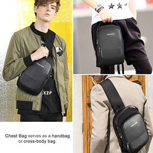VBIGER Zaino Monospalla Uomo Impermeabile Borsa a Spalla per Viaggio...