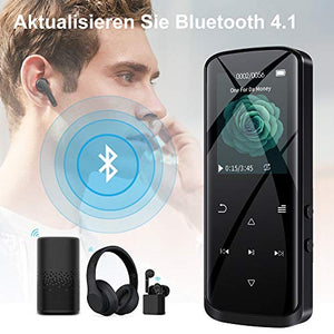 RUIZU Lettore Mp3, Mp3 da 8 GB con Bluetooth, Altoparlante...
