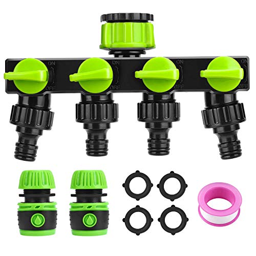Tencoz Splitter Tubo da Giardino a 4 Vie, 3/4