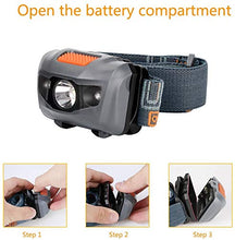 Carica l'immagine nel visualizzatore di Gallery, Linkex Torcia Lampada Frontale LED da testa con 4 Modalità di...