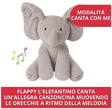 Carica l&#39;immagine nel visualizzatore di Gallery, GUND Flappy Elefantino Peluche Interattivo | Canta e parla in Italiano | Muove le orecchie | Peluche di 30.5 cm | Peluche per bambini da 10 Mesi
