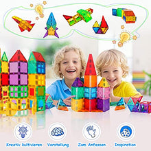 Carica l&#39;immagine nel visualizzatore di Gallery, Katiago Costruzioni Magnetici 64 Pezzi 3D Educativo Blocchi Magneti Set Giocattoli per Bambini STEMS Creatività Montessori per 3+ Anni Ragazzi