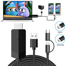 Carica l&#39;immagine nel visualizzatore di Gallery, Cavo 2 In 1 Da Usb Tipo C/Micro a Hdmi 2m, Adattatore Micro/USB C to HDMI
