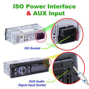 Bosszi Car Stereo, 4x60W Autoradio Bluetooth 1 Din Radio FM, Ricevitore...
