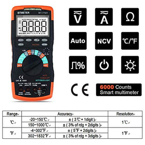 Multimetro Digitale BTMETER BT-770T (6000 conteggi, Auto Ranging) - Ilgrandebazar