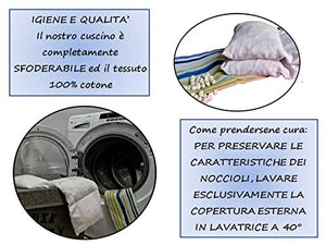 Cuscino con Noccioli di Ciliegia Bio Termico Made in ITALY Sfoderabile 48 x... - Ilgrandebazar