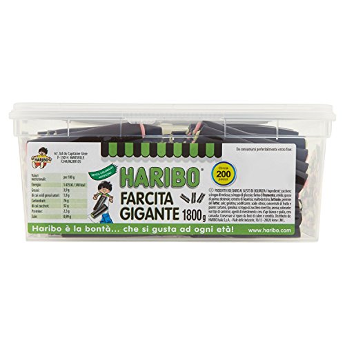 Haribo Farcita Gigante - Caramelle Gommose Gusto Liquirizia - 200 pezzi...