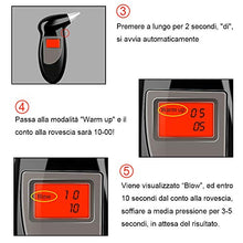 Carica l&#39;immagine nel visualizzatore di Gallery, Faburo Etilometro Portatile Digitale, Professionale Alcool Test con Schermo... - Ilgrandebazar