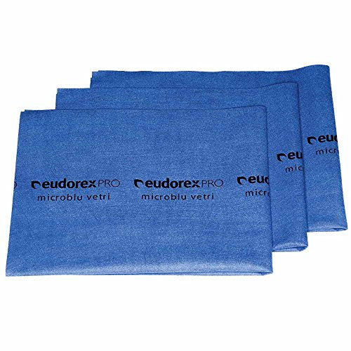 Eudorex MICROBLU VETRI Panno per Pulizia vetri 40x53 cm conf 5 Pezzi