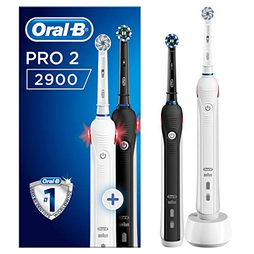 Oral-B Pro 2 2900 Spazzolino Elettrico Ricaricabile, 2 Spazzolini con...