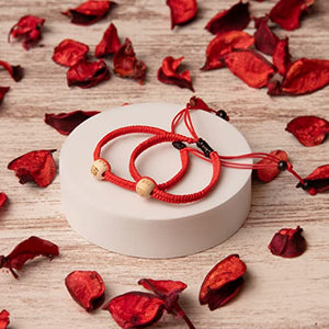 ELCORDONROJO Bracciali Coppia Filo Rosso del Destino, Idee Regalo Donna e Uomo, Fidanzato, Anniversario per Lui, Compleanno, San Valentino, Natale. (Filo Rosso del Destino)