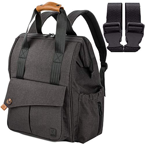 ALLCAMP Zaino Mamma Multifunzione neonato Fasciatoio Bambino Nero-1