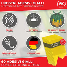 Carica l&#39;immagine nel visualizzatore di Gallery, Insetticida moscerini piante interno adesivi gialli 60 Trappole - Moscerini in casa - trappola moscerini - trappola per moscerini - PIC