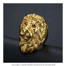 Carica l&#39;immagine nel visualizzatore di Gallery, BOBIJOO JEWELRY - Grande e Pesante Anello Uomo di Leone Testa... - Ilgrandebazar