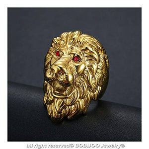 BOBIJOO JEWELRY - Grande e Pesante Anello Uomo di Leone Testa... - Ilgrandebazar