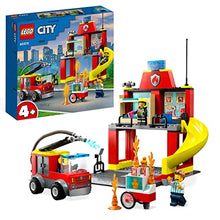 Carica l&#39;immagine nel visualizzatore di Gallery, LEGO 60375 City Fire Caserma dei Pompieri e Autopompa con Camion Giocattolo dei Vigili del Fuoco, Giochi per Bambini e Bambine dai 4 Anni, Idee Regalo