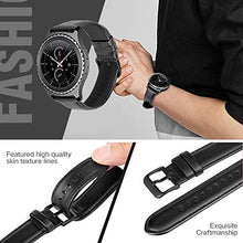 Carica l'immagine nel visualizzatore di Gallery, iBazal 20mm Cinturino Pelle Rilascio Rapido Cuoio Bracciale - Nero - Ilgrandebazar