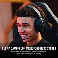 Carica l'immagine nel visualizzatore di Gallery, Corsair HS35 Stereo Cuffie Gaming con Microfono Unidirezionale Nero