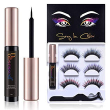 Carica l&#39;immagine nel visualizzatore di Gallery, Ciglia Magnetiche con Eyeliner Magnetico Kit, 3D Finte Colorate...
