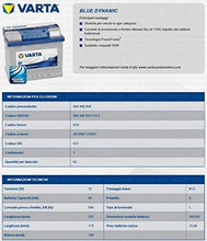 Carica l&#39;immagine nel visualizzatore di Gallery, Varta 5604080543132 D24 Blue Dynamic Batteria Auto 12V 60Ah 540A