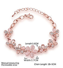Carica l&#39;immagine nel visualizzatore di Gallery, QueenDer Bracciale donna in rame aperto con chiusura a catena Rose - Ilgrandebazar