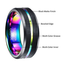 Carica l&#39;immagine nel visualizzatore di Gallery, NUNCAD Anello Uomo/Donna/Unisex in Tungsteno Souvenir/Anniversario/Promessa... - Ilgrandebazar