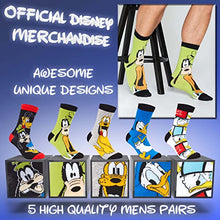Carica l&#39;immagine nel visualizzatore di Gallery, Disney Calzini Uomo - Calze Uomo Topolino Baby Yoda Pacco da 5 Calzini Uomo Divertenti 39-45 Mickey Bobba Feet Star Wars Gadget Calzini Uomo Confezione Regalo (Multi Goofy)