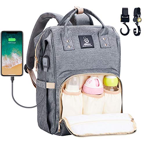 Zaino Mamma Multifunzione neonato Fasciatoio Bambino Grigio - Ilgrandebazar