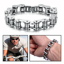 Carica l&#39;immagine nel visualizzatore di Gallery, OFKPO Gioielli in Acciaio Inossidabile Bracciale Catena Moto Roccia Stile... - Ilgrandebazar