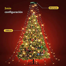 Carica l&#39;immagine nel visualizzatore di Gallery, Luci dell&#39;albero di Natale con anello, luci dell&#39;albero di Natale 400 LED 16 fili LED catena di luce, luce di Natale rete albero tenda LED albero mantello per la decorazione di Natale interno esterno…