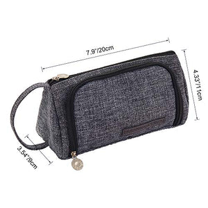 Astuccio Portamatite Grande Capacità porta Trucco Cartoleria Grigio