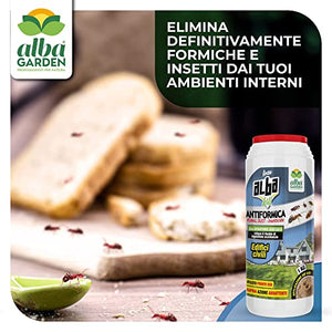 Albagarden - Antax Esca Anti Formiche Veleno Insetticida Micro Granulare Casa Giardino Prato Verde Scarafaggi Grillotalpa Insetti Pulci Zecche Pesciolini D'Argento Solubile Spray Antiformiche x 1 Kg