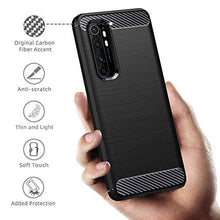 Carica l'immagine nel visualizzatore di Gallery, Peakally Cover Xiaomi Mi Note 10 Lite, Fibra di Carbonio Morbido TPU...