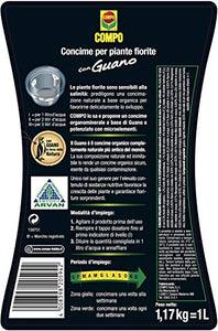 Compo 1405606005 Concime Liquido per Piante Fiorite con Guano, 1 Litro