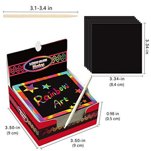 200 Fogli di Disegni Scratch Art Set Creativo Arcobaleno Colorato da... - Ilgrandebazar