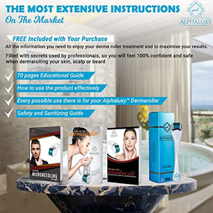 ALPHALUXY Dermaroller 0.5 mm - Microneedling Kit per Cicatrici Acne, Aumento... - Ilgrandebazar