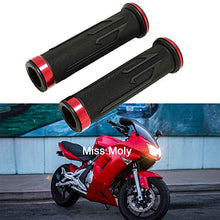 Carica l&#39;immagine nel visualizzatore di Gallery, 7/8&quot; Motociclo Manopole, Moto Manubri Alluminio Gomma per CBR Shadow Rosso - Ilgrandebazar