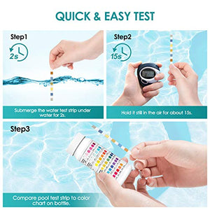 Test per Acqua Piscina 6 in 1, Ehomfy Pool Potabile 50 Strisce, 50pcs
