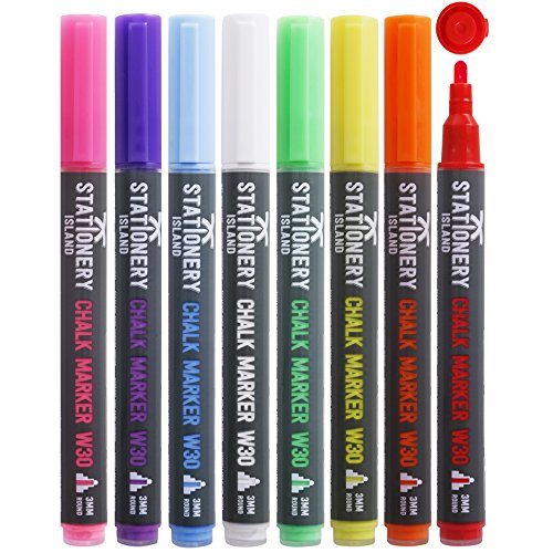 Stationery Island Pennarelli a gesso W30 con pennino fine 3mm – a...