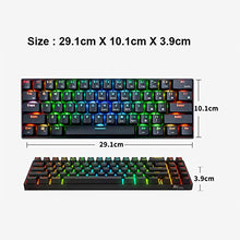 Carica l&#39;immagine nel visualizzatore di Gallery, Urchoiceltd RGB Tastiera meccanica, tastiera (nero) interruttore blu