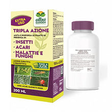 Carica l'immagine nel visualizzatore di Gallery, Albagarden Tripla Azione Naturale - Insetticida - Fungicida - Acaricida Per Piante A Base Di Equiseto E Ortica - Concentrato Biologico X 200 ml