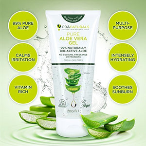Gel di Pura Aloe Vera PraNaturals 200ml VEGAN Pacco da 1