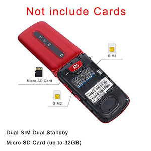 Ushining Telefono Cellulare per anziani, con Rosso 2G - Ilgrandebazar