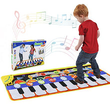 Carica l&#39;immagine nel visualizzatore di Gallery, RenFox Tappeto Musicale, Piano Mat Tastiera Danza Stuoia Strumento Yellow - Ilgrandebazar
