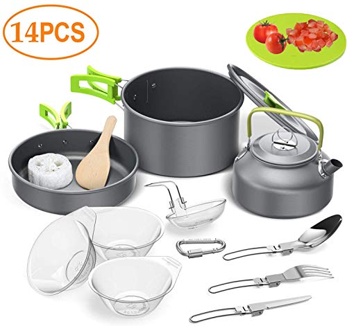 Set Pentole da Campeggio,2-3 Persone Stoviglie Campeggio,Portatile...