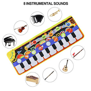 RenFox Tappeto Musicale, Piano Mat Tastiera Danza Stuoia Strumento Yellow - Ilgrandebazar
